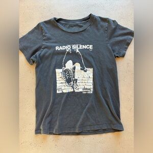 Size small/medium Brandy Melville oversized radio silence black graphic tee